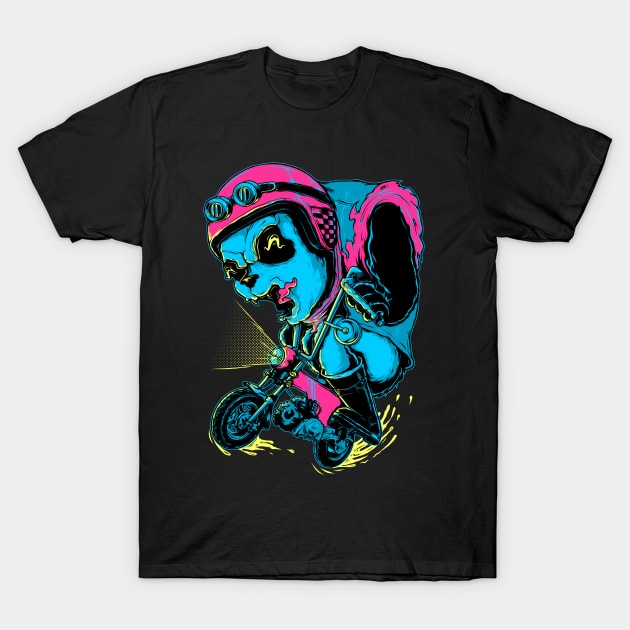 Panda Rider T-Shirt by quilimo